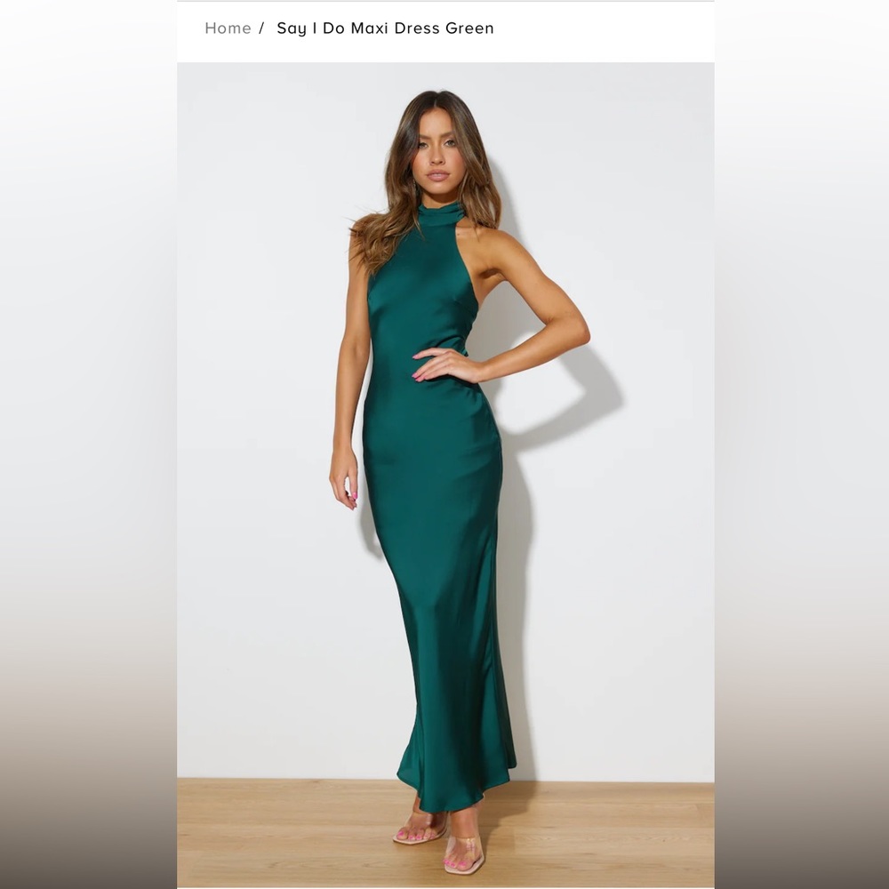 Hello Molly Say I Do Maxi Dress in Green